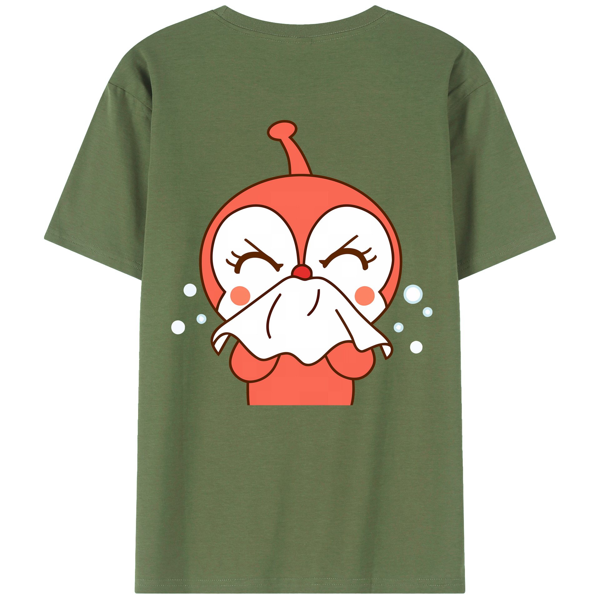 （画像用） アンパンマン Anpanman 綿100％ メンズ半袖Tシャツ（バックプリント） 通気性